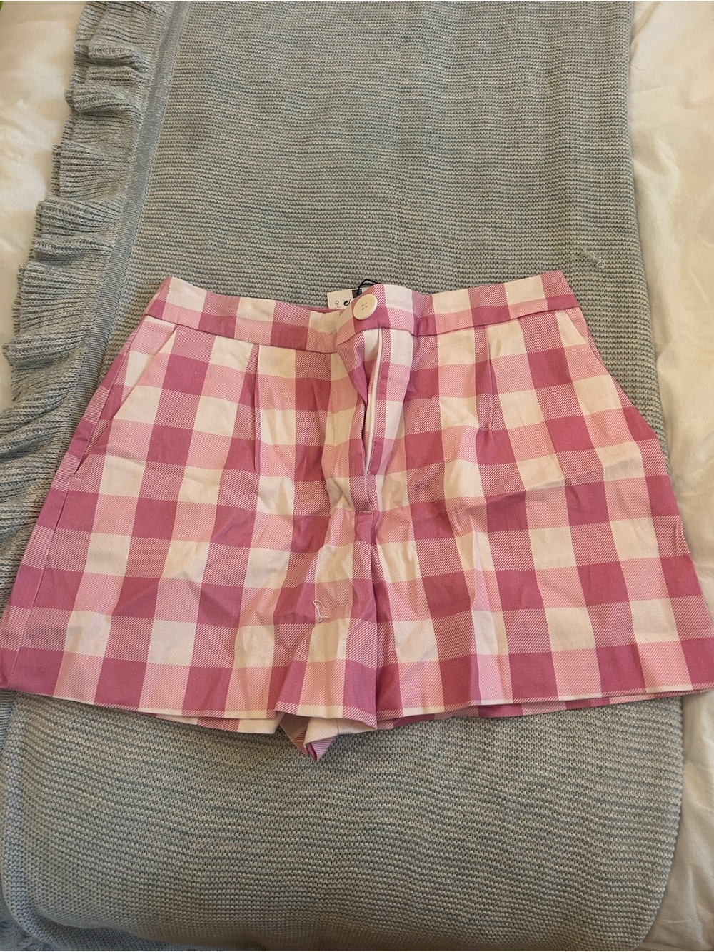NWT Zara Pink Gingham Shorts